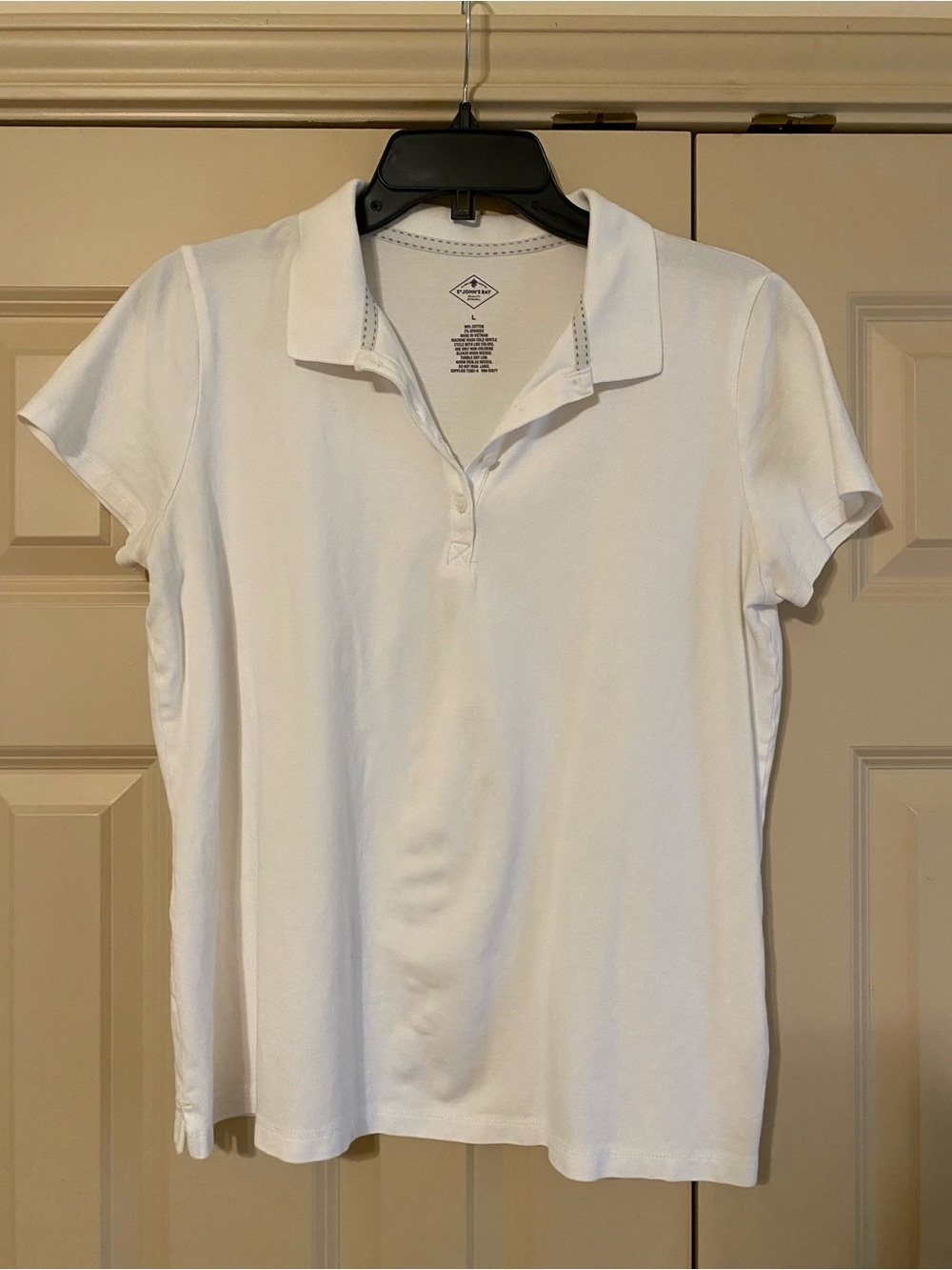 St. John's Bay White Short Sleeve Polo